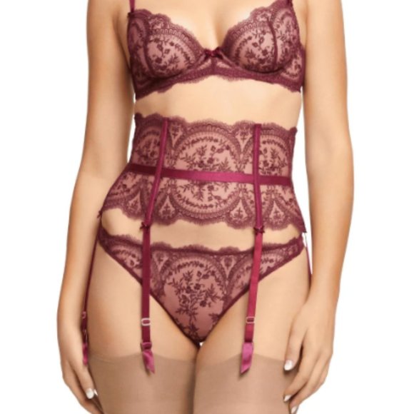ISO Dita Von Teese Severine Garter Dark Cherry - Picture 2 of 4